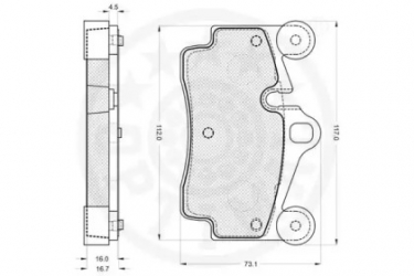 Колодки тормозные, задние