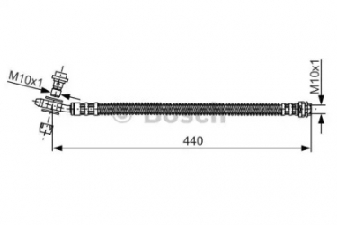 Шланг тормозной, задний под болт