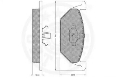 Колодки тормозные, передние