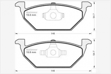 Колодки тормозные, передние без датчика