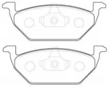 Колодки тормозные, передние без датчика